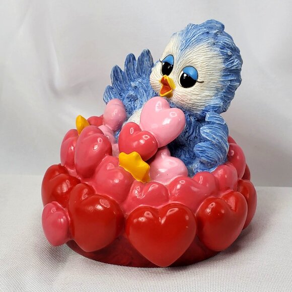 Sonshine Promises Blue Bird Figurine #2186 "I Love You With All My Hearts" 1998 - Picture 8 of 11